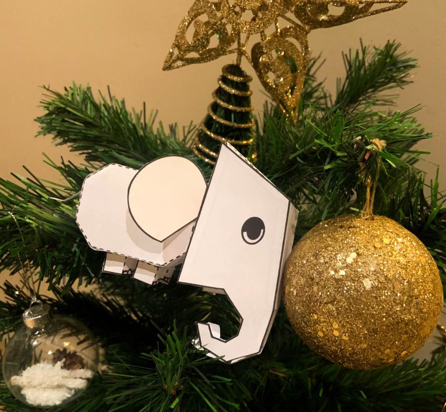 Paper toy éléphant